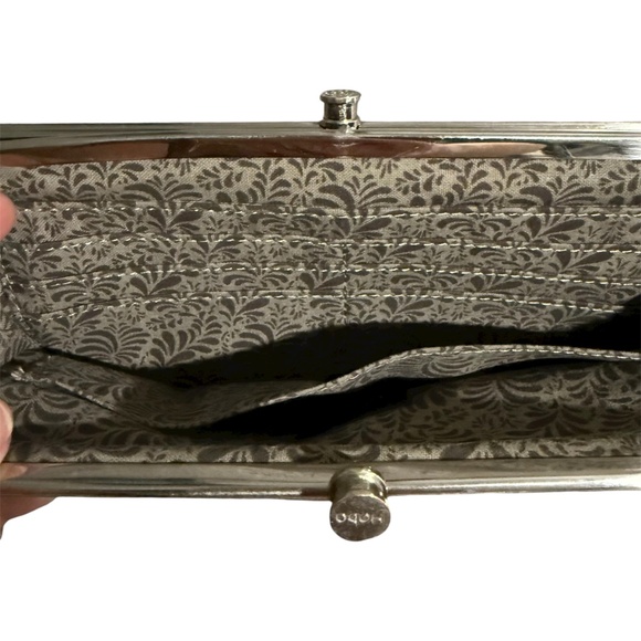 Hobo International Lauren Double Frame Folding Wallet Clutch Red Leather - Picture 13 of 14